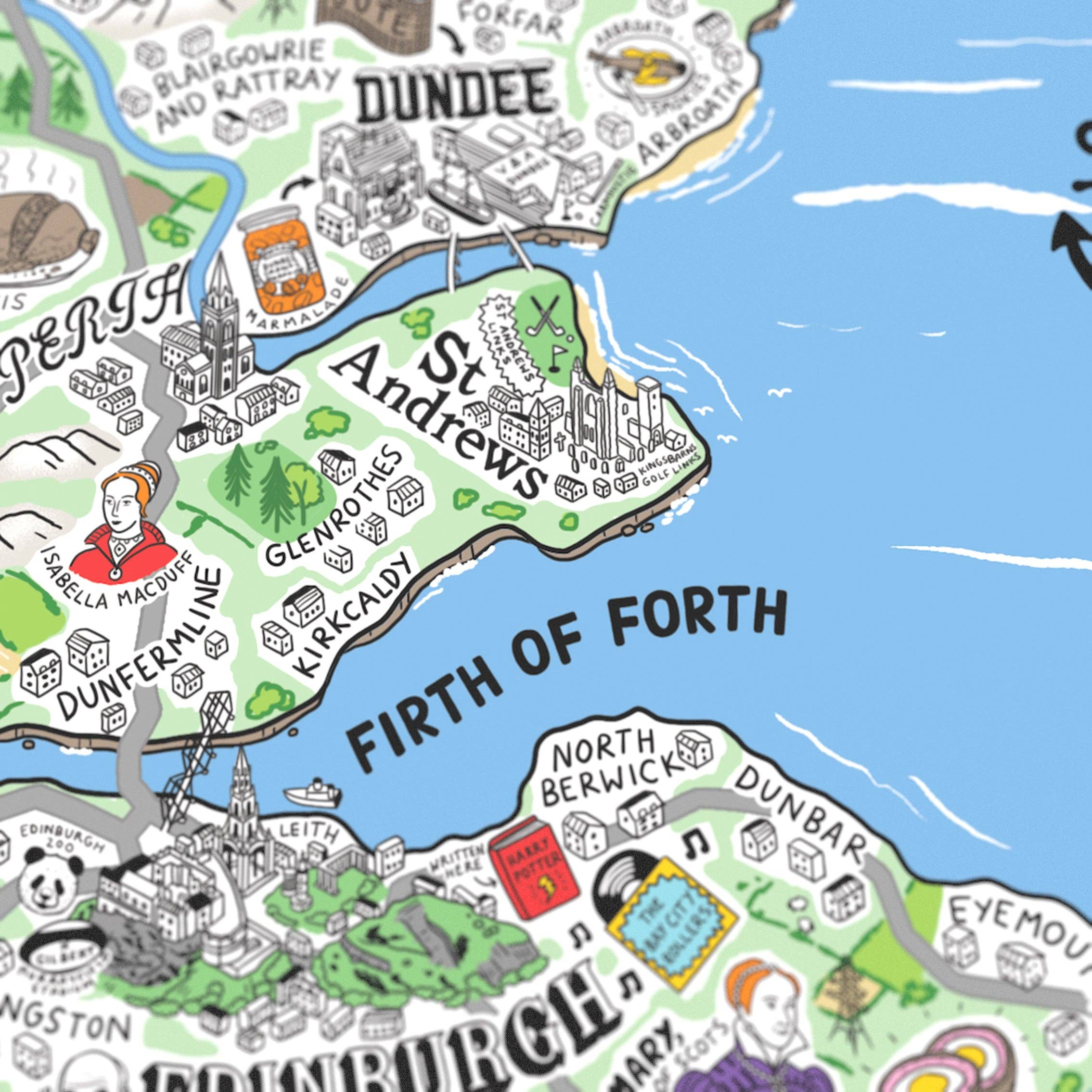 Evermade – wholesale Art print – Hand Drawn Map of Great Britain & Ireland Art Print24