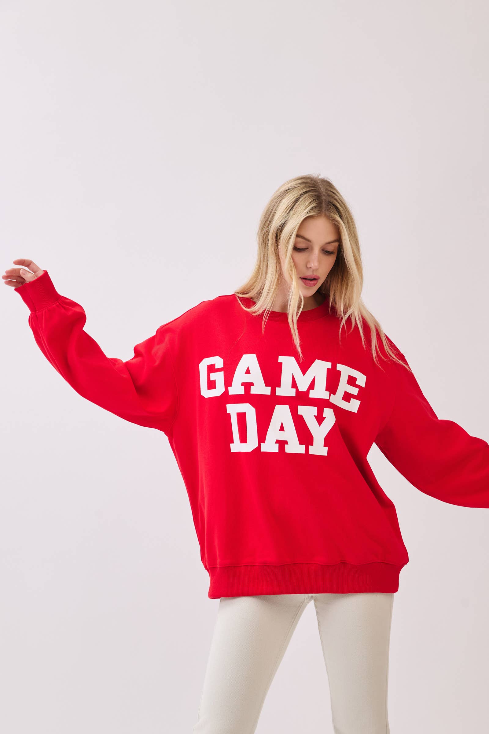 Sewn and Seen - Wholesale Graphic Sweatshirt - Women's - Bold Varsity Game Day Sweatshirt26