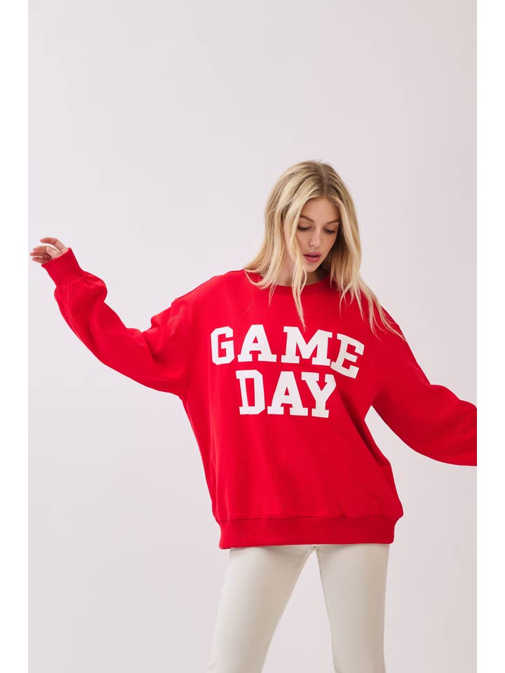 Sewn and Seen - Wholesale Graphic Sweatshirt - Women's - Bold Varsity Game Day Sweatshirt26