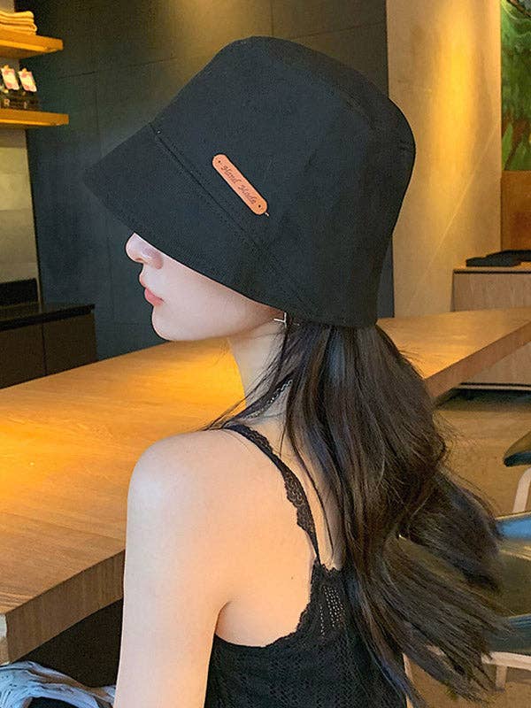 Cappello da pescatore casual in tinta unita con lettera originale per la vendita all'ingrosso da parte di VividLux