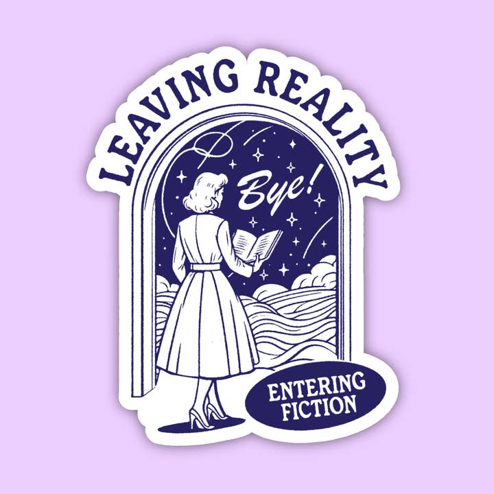 Fiction books sticker, Reader sticker, Bookish sticker for wholesale by Radical Buttons
