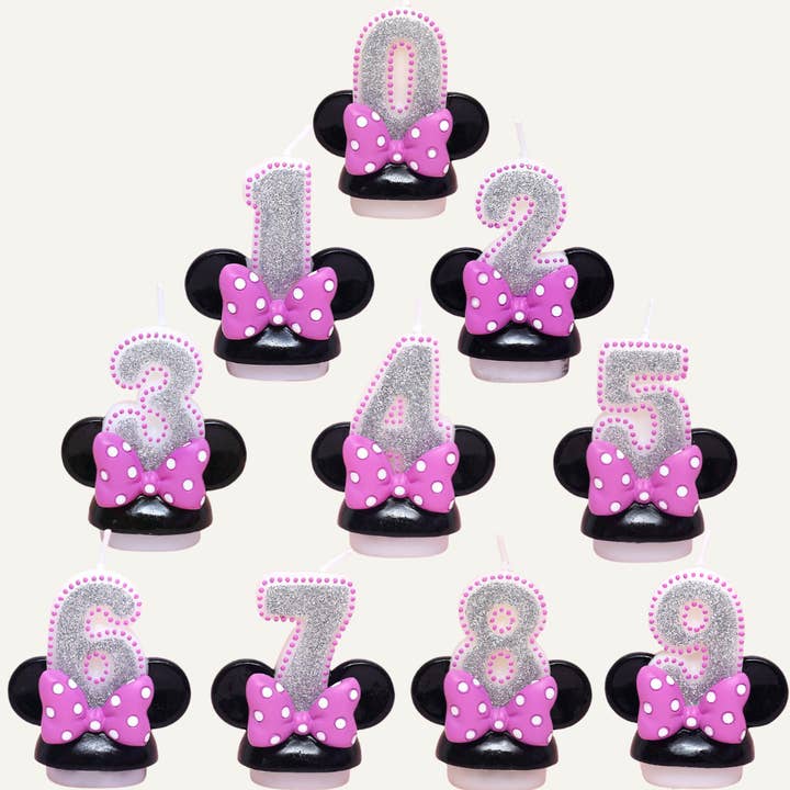 Pink Dot Number Candle for wholesale by Southlake Gifts Canada