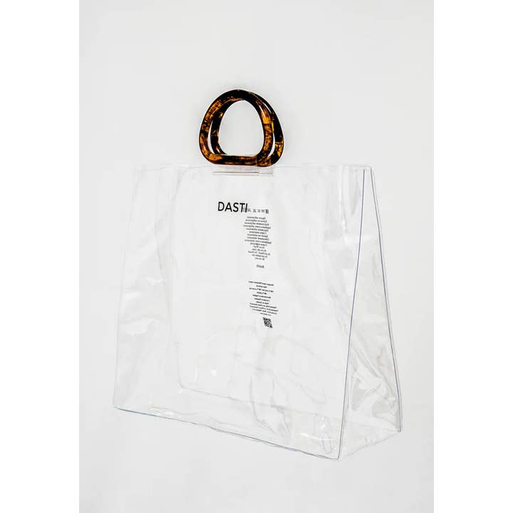 DASTI - Wholesale Tote Bag - Women's - Dasti Summer Vinyl PVC Handbag Wareproof Clear with Tortoise4