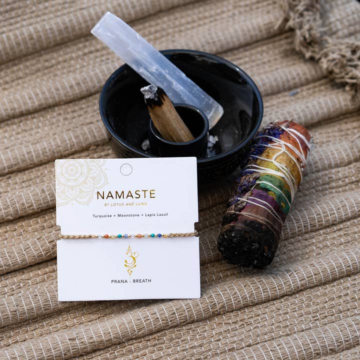 Lotus and Luna - Wholesale Beaded Bracelet - Prana Namaste Bracelet