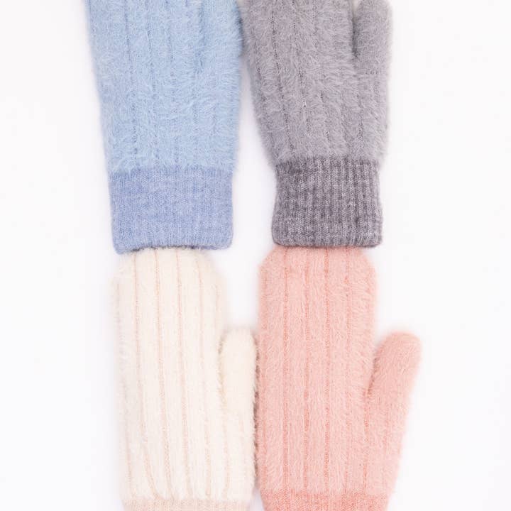 Leto Accessories - Wholesale Gloves - Women's - Plush Pastel Fuzzy Winter Mittens ๐งค1