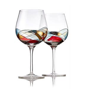 Handmade wine glass 700 ml painted wine glasses cool gift ideas wine goblet