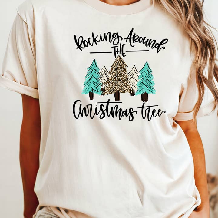 Rocking Around The Christmas Tree Tee for wholesale by Kiki's Boutique