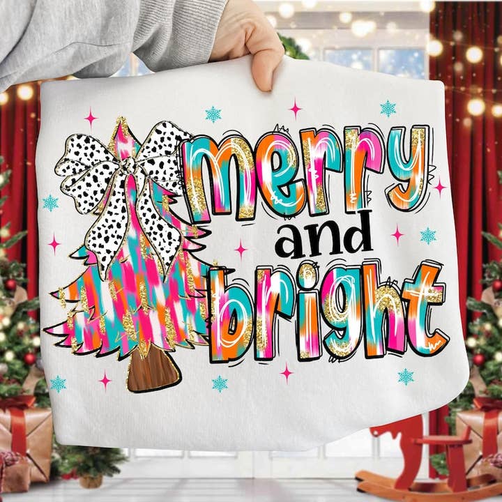 Camiseta de Navidad Juvenil Coqueta Alegre y Brillante para venta al por mayor de Leighton Allan Wholesale