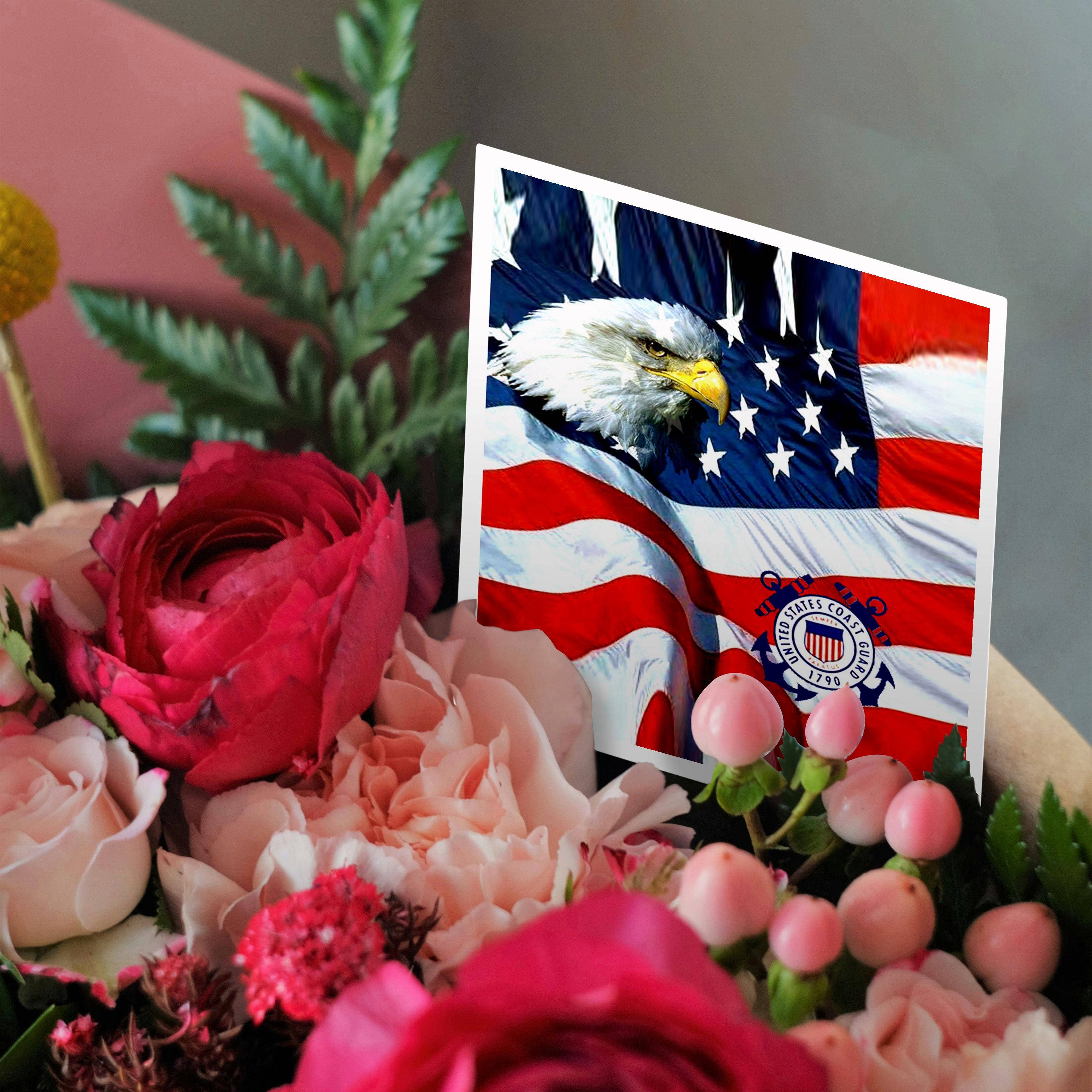 3dRose - Vendita all'ingrosso Biglietti di auguri generici - 3dRose, Guardia Costiera degli Stati Uniti, Biglietto di Auguri2