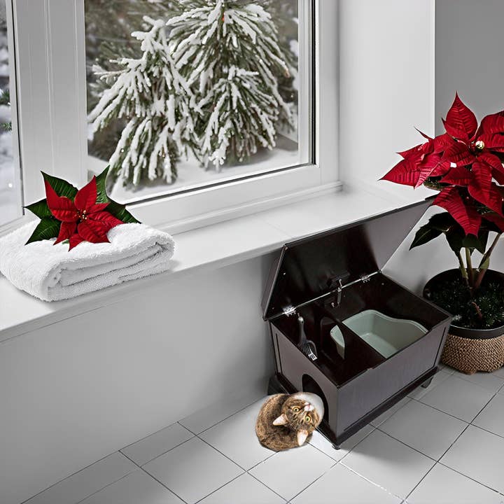 Designer Pet Products, LLC – wholesale Cat litter box – Cat Litter Box Enclosure, Hidden, Dog-Proof Black Cat Box-7