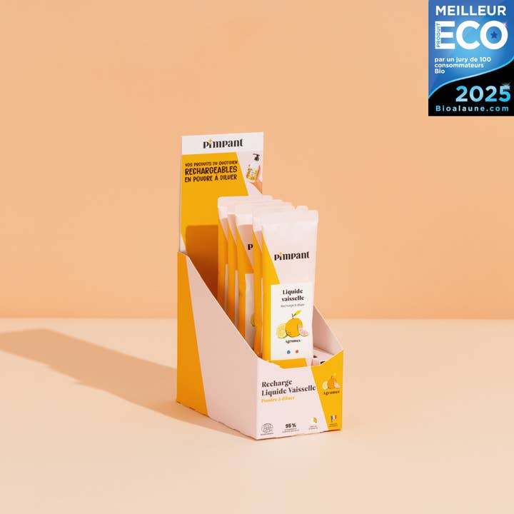 PIMPANT - Vente Produit vaisselle - Stick Recharge Liquide Vaisselle Agrumes en Poudre à Diluer1