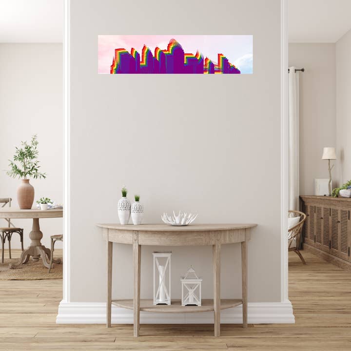 Cincinnati LGBTQ+ Skyline Ceramic Tiles for wholesale by Quotables Geek Custom Designs