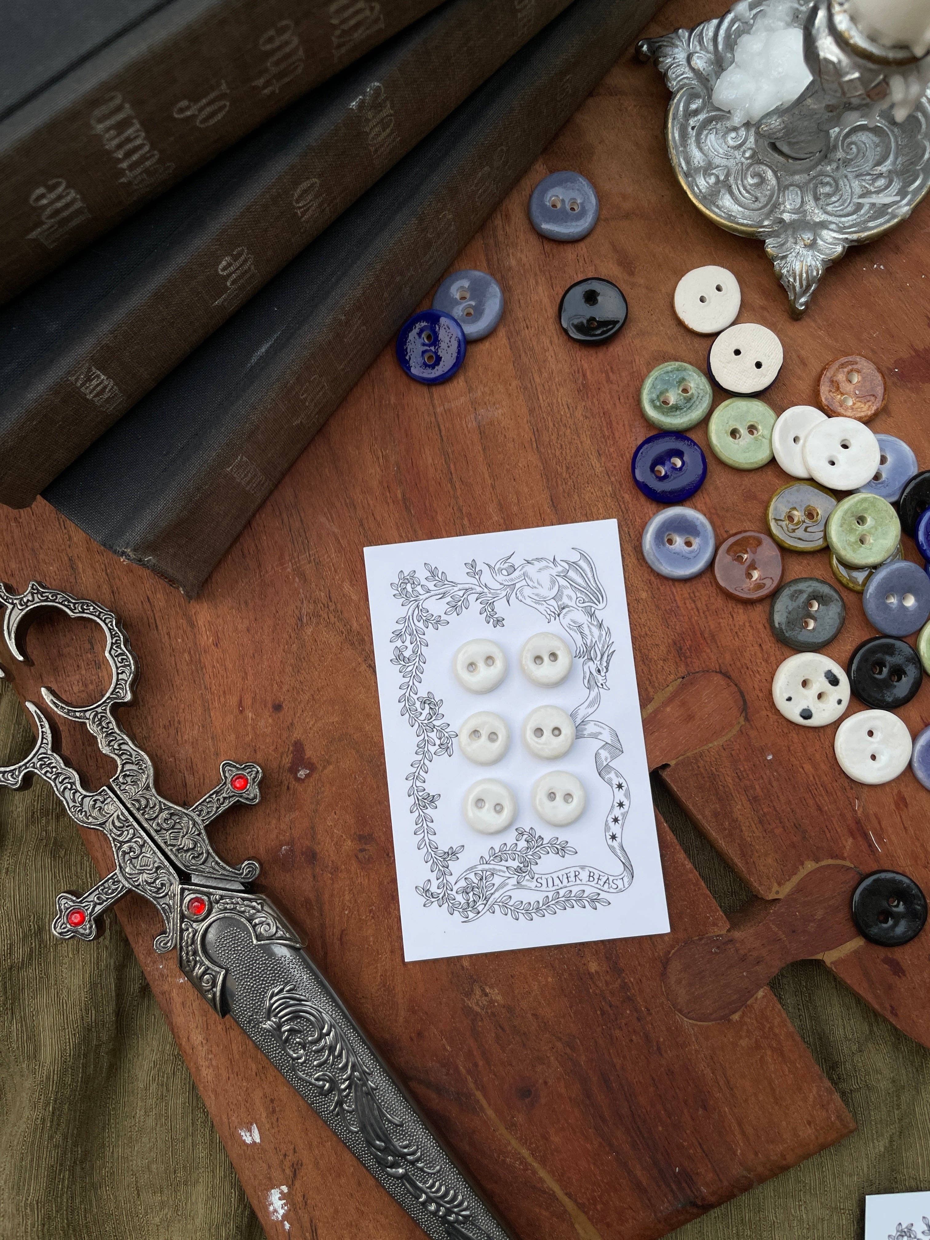 Silver Beast Studio - Wholesale Sewing Button/Snap - 13mm Mini Buttons (Set of 6)3