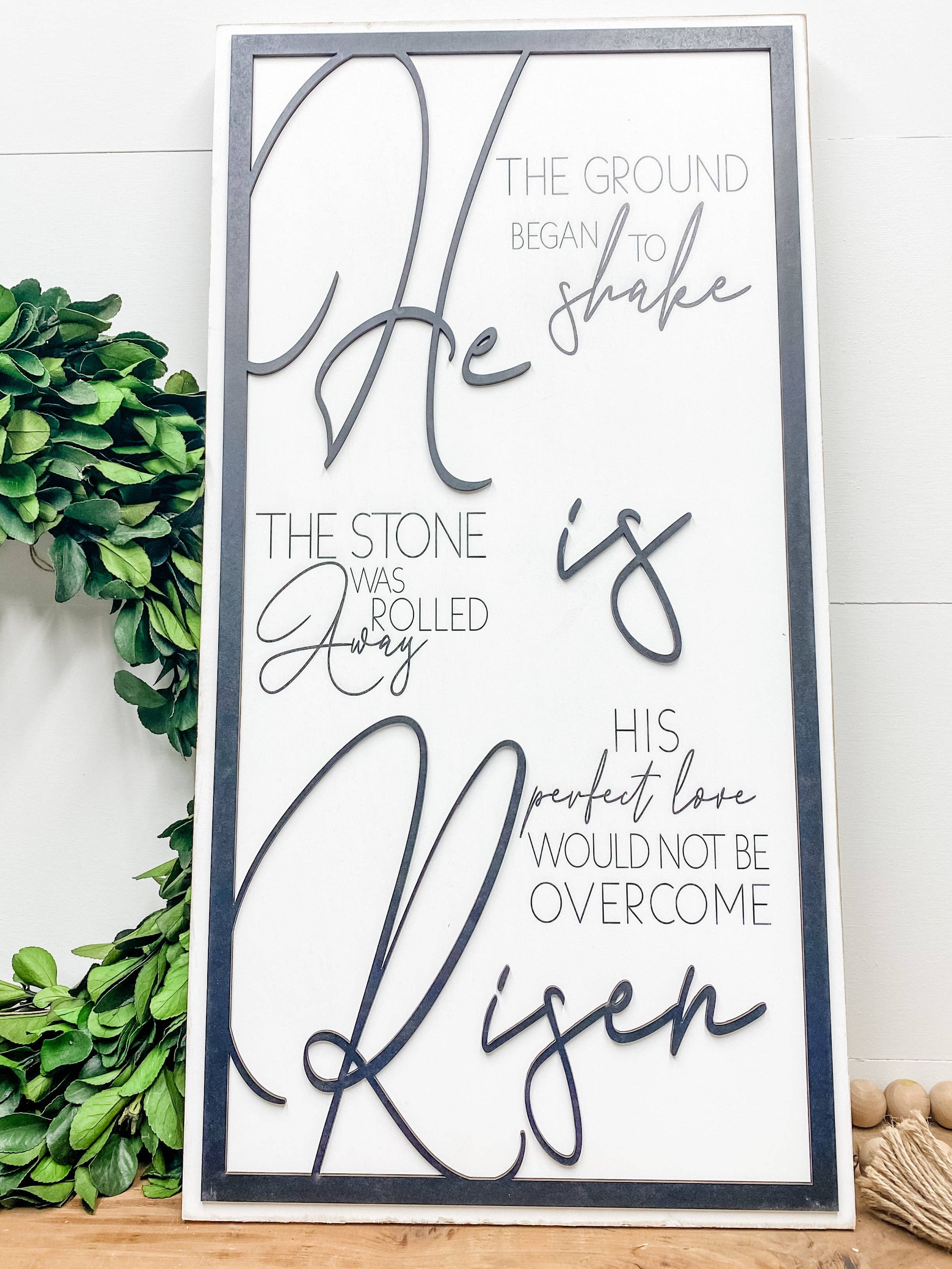 Studio 29 Eleven - Wholesale Sign - He is Risen Layered Sign2