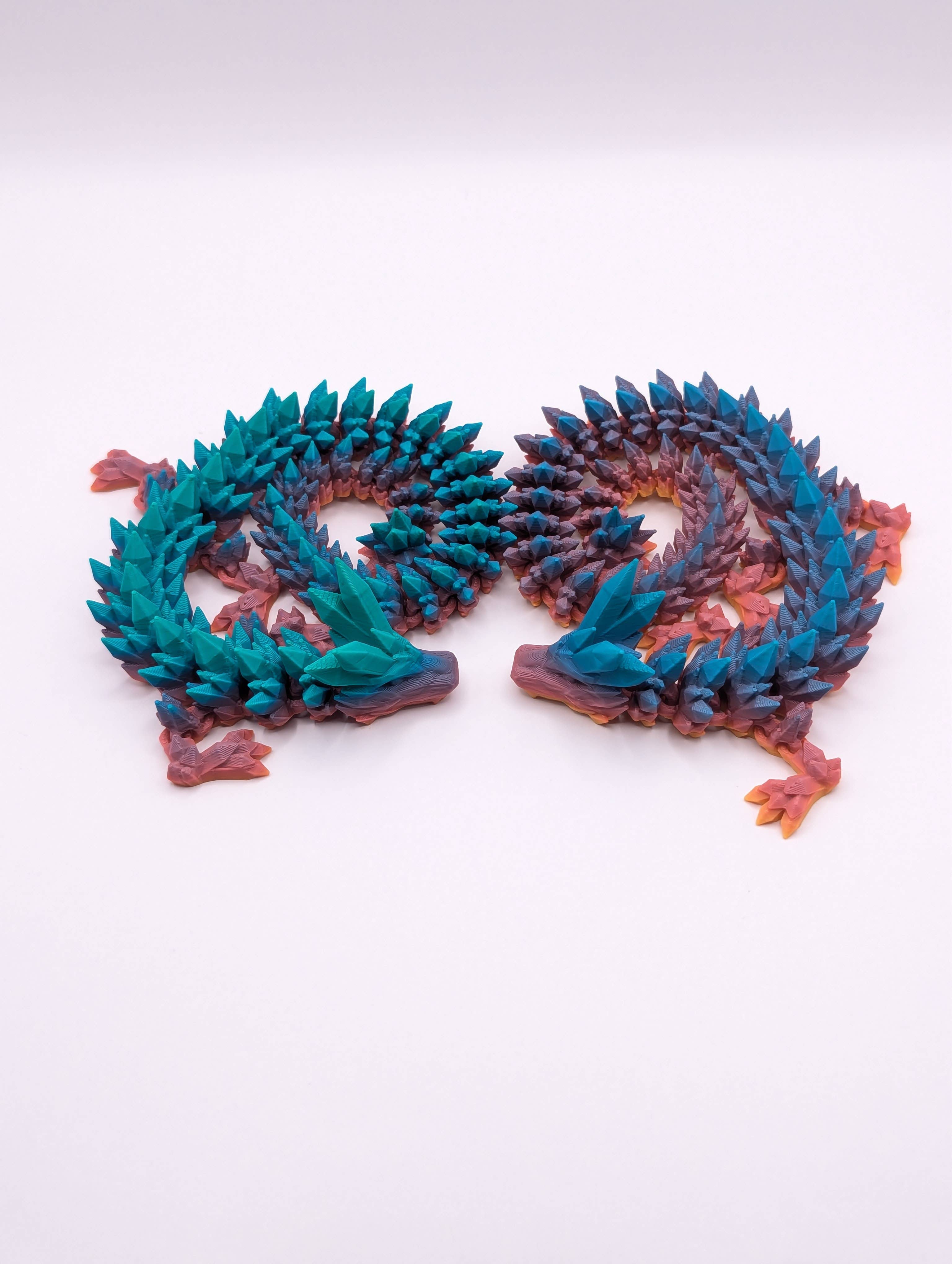 The Midnight Oil - Wholesale Fidget Toy - Kids - 3D Articulated Crystal Dragon (14")3