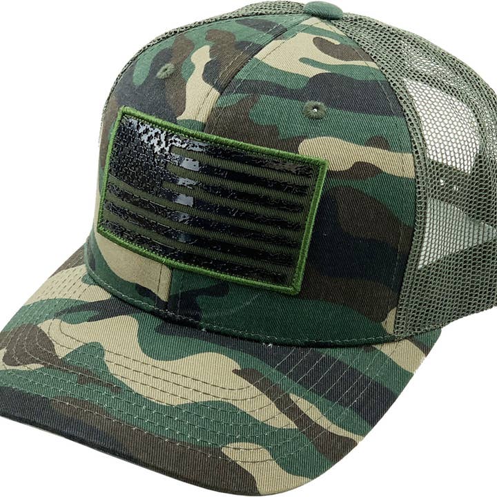 KBETHOS - Wholesale Trucker Hat - Men's - FLAG UV PRINT PATCH MESH BACK BALLCAP25