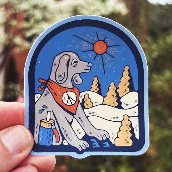 Bandana Vandrehund | Klistermærke for engroshandel hos Menottees