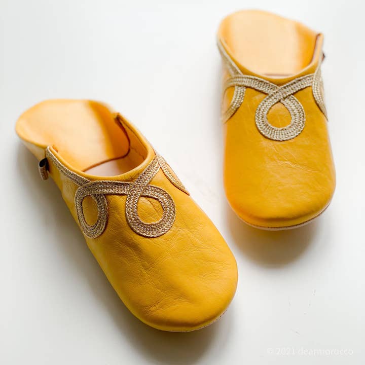 dear Morocco – Großhandel Hausschuhe – Damen – Marokkanischer Leder-Pantoffel Babouche//Romi Sunset