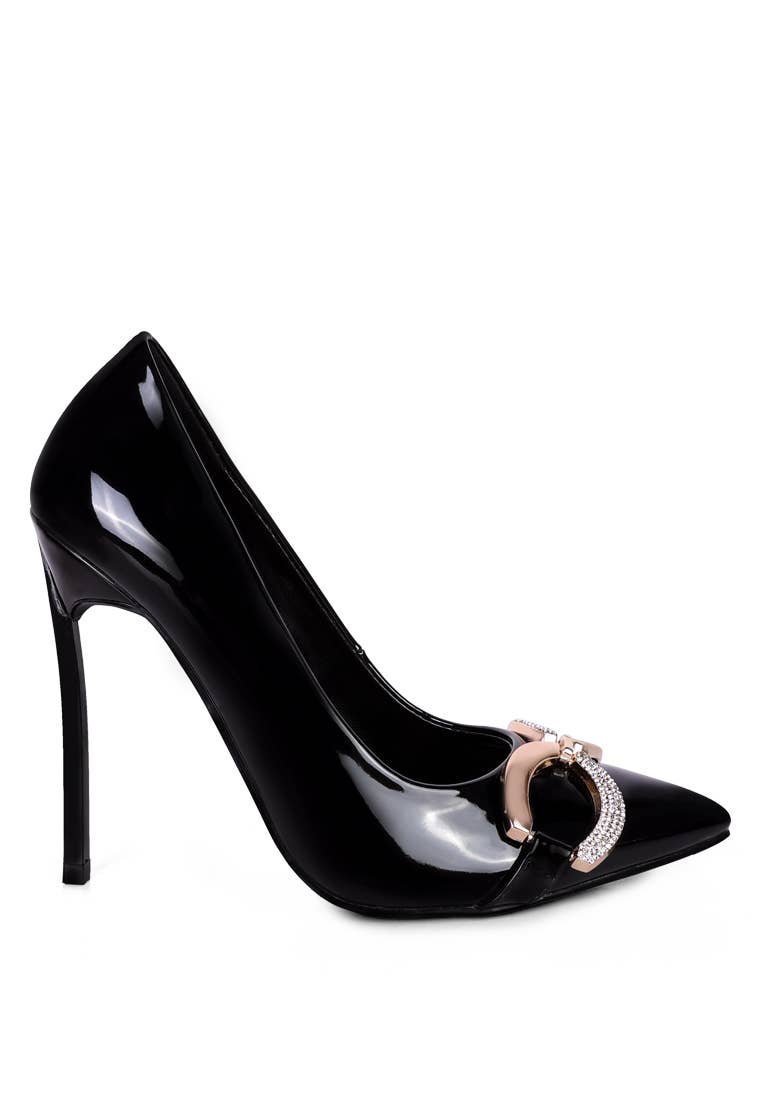 Rag Company - Wholesale High Heels - Women's - COCKTAIL Buckle Embellished Stiletto Pump Shoes3