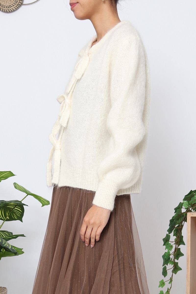 Orice – Cardigan - Mulher por atacado – Cardigã de malha de lã Mohair outono - Orice14