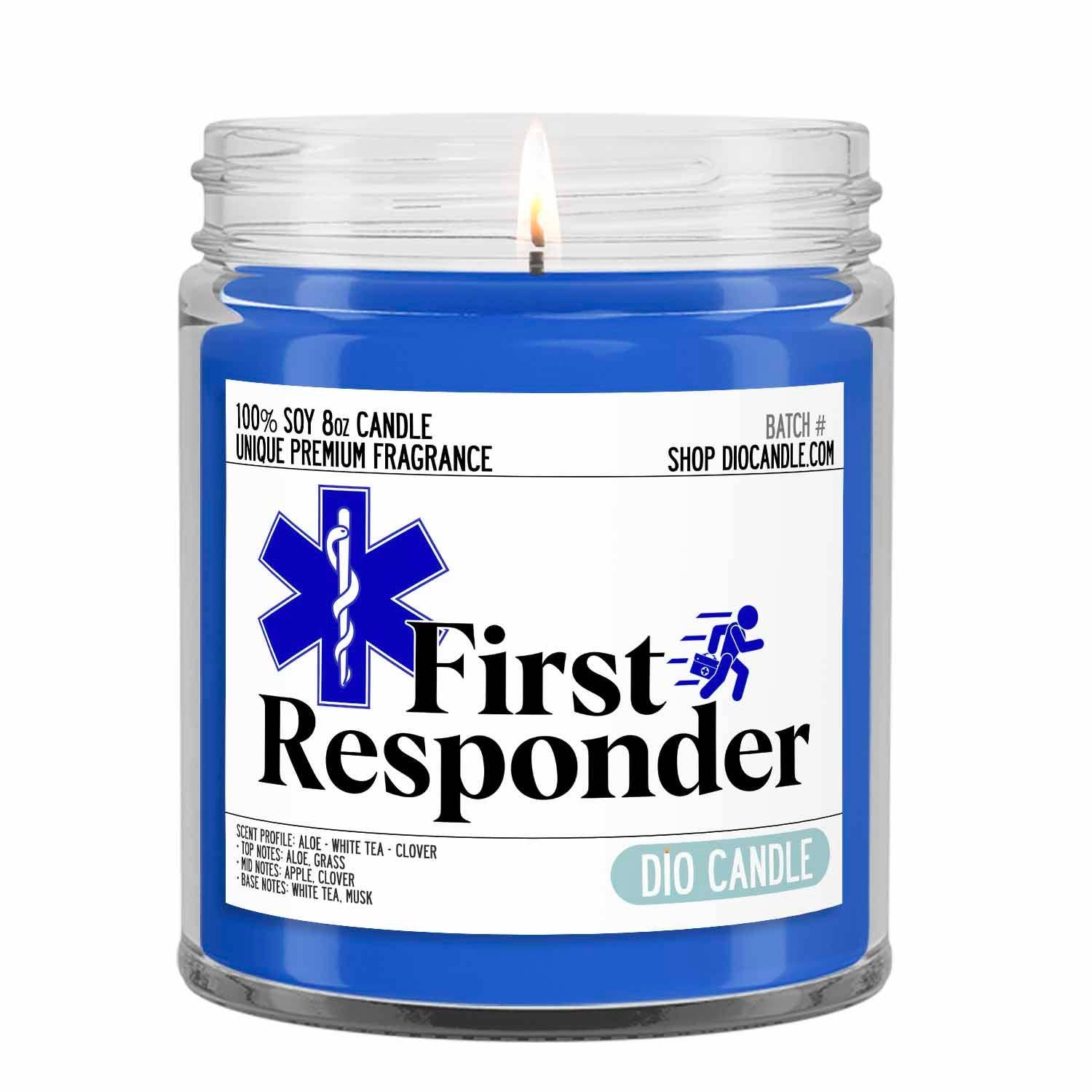 Dio Candle Company - Wholesale Jar/Filled Candle - First Responder Candle - Limited Qty Avail5