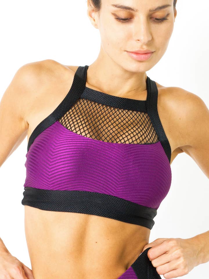 Soutien-gorge de sport contrasté Stanley avec détails pour la vente par Lenawee Moda