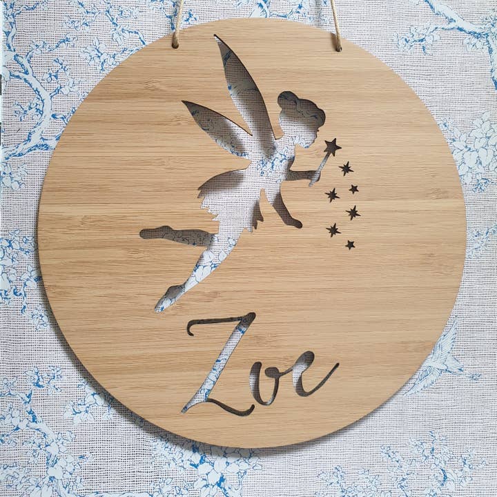 Fairy Personalised Wall Hanging for wholesale by Little Birdy Finds