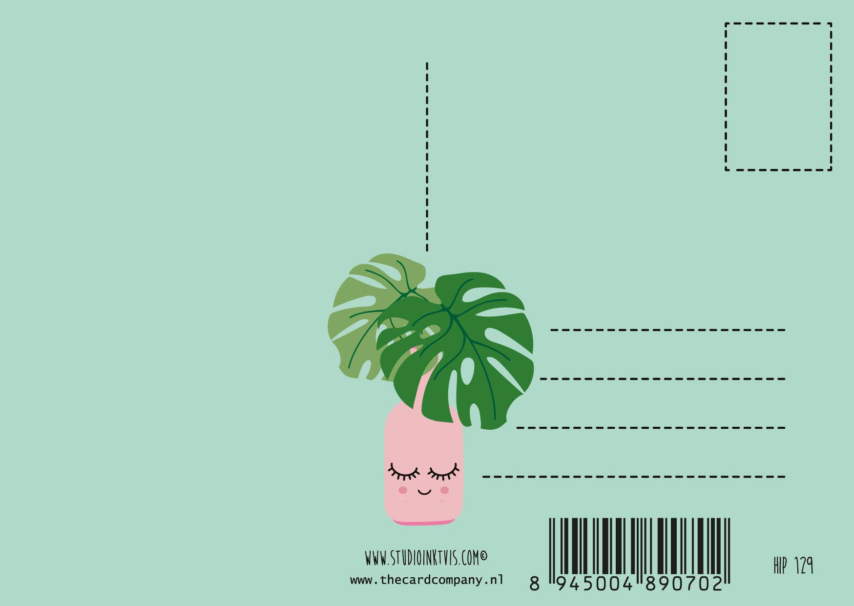 Studio Inktvis - Wholesale Postcard - Postcard Monstera plant1