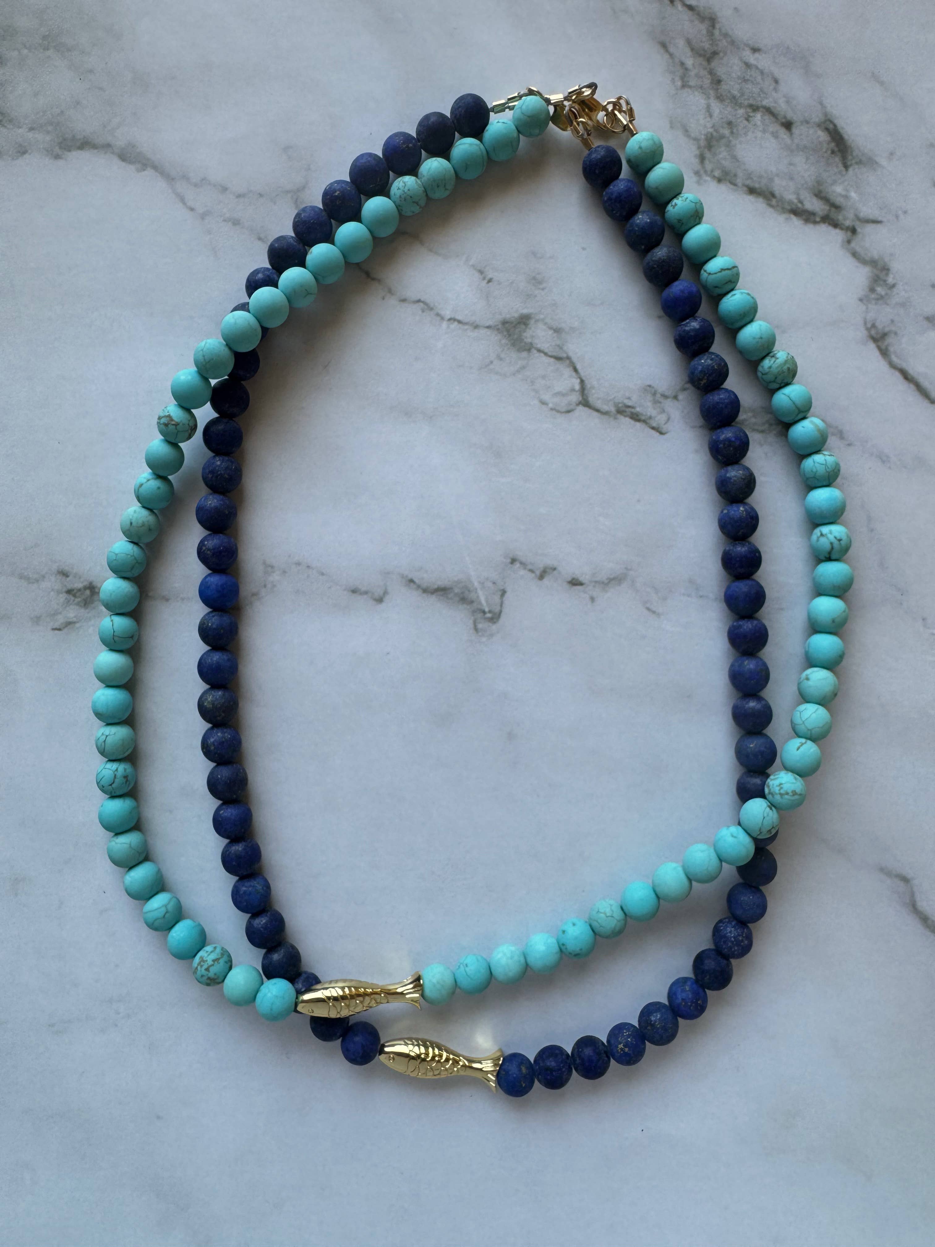 Jessica Matrasko Jewelry - Wholesale Beaded/Pearl Necklace - Ashia Beaded Fish Necklace3