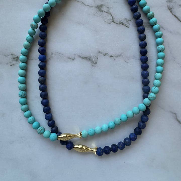 Jessica Matrasko Jewelry - Wholesale Beaded/Pearl Necklace - Ashia Beaded Fish Necklace3