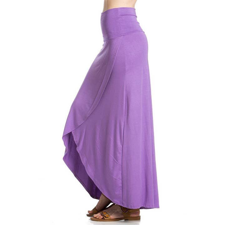 Azules Clothing – Engroshandel Nederdel - Dame – Maxi nederdel med høj lav sidespalte12