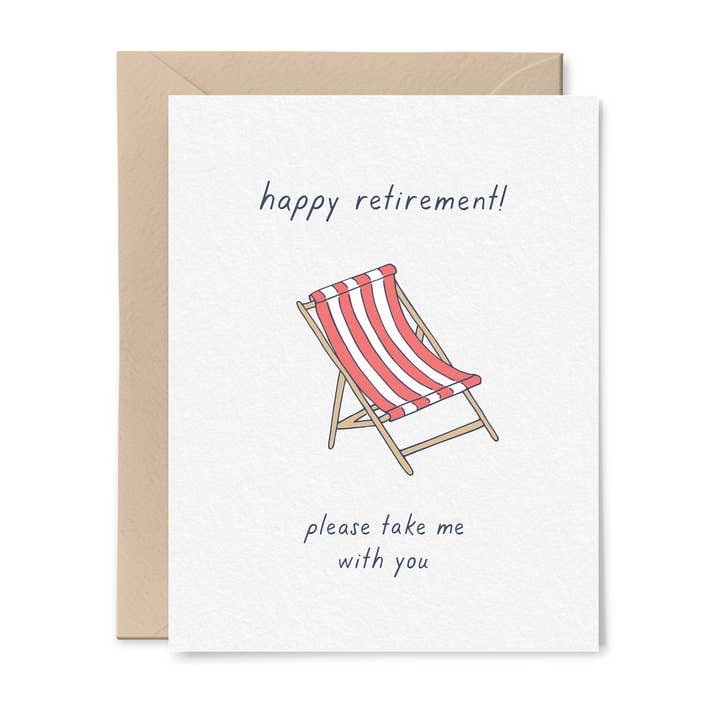 Tiny Hooray - Wholesale Retirement Card - Take Me With You Retirement Card