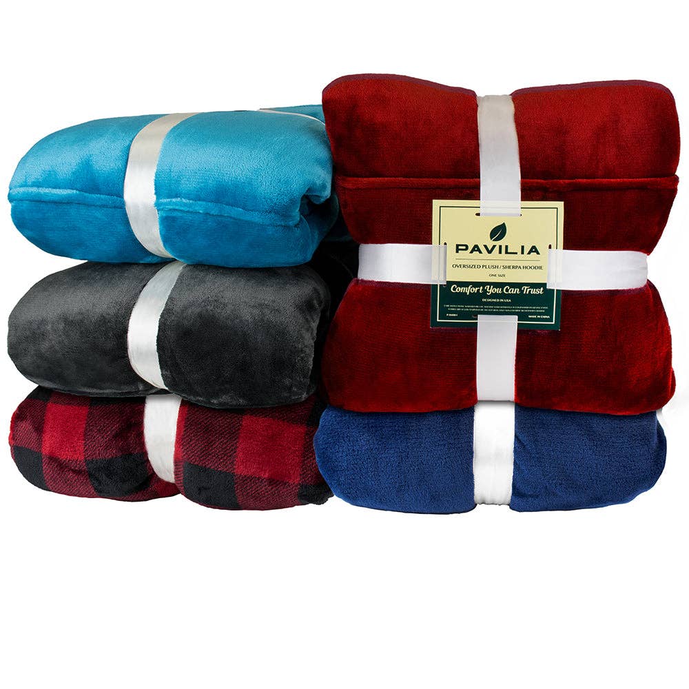 Pavilia - Wholesale Throw Blanket - Oversized Wearable Hoodie Blanket18