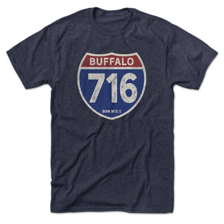 Buffalo 716 Interstate Sign T-Shirt for wholesale by Born Into It