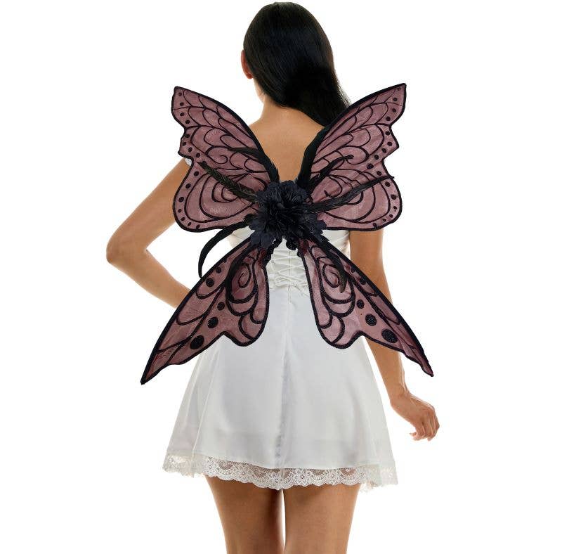 KBW Global Corp. - Wholesale Costume - Unisex - Black Rose Fairy Wings