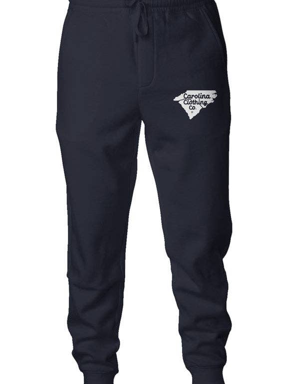 1711 retro logo white men & women matching jogger pants -5 color options for wholesale by Shop Carolina Clothing Co.