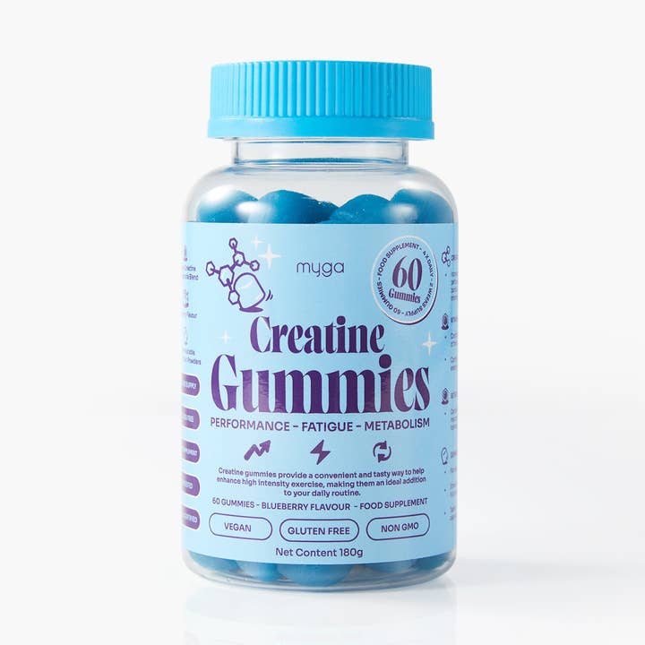 Myga Creatine Gummies – Blueberry Energy & Recovery Support for wholesale by Myga