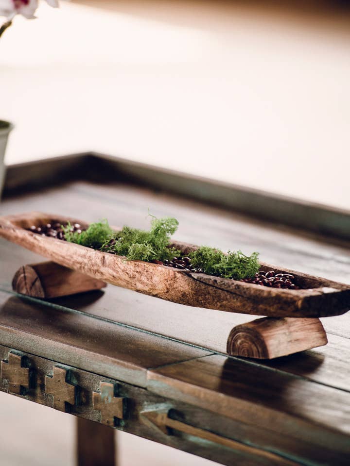 Bowl Tray Museum Rustic Hand Carved Natural Solid Mango Wood for wholesale by Spectrum Home Fashions, Inc.