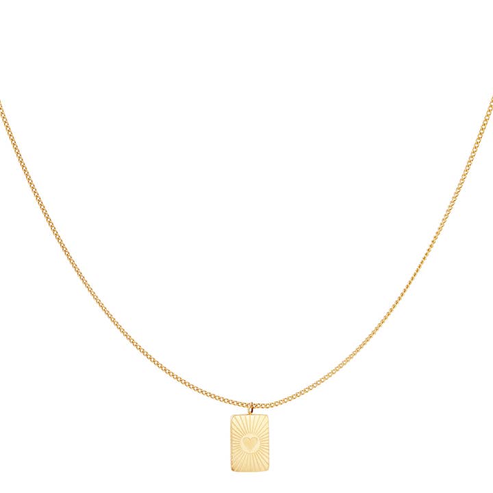 Halskette quadratischer Anhänger Herz für den Großhandel von SHINE BUY