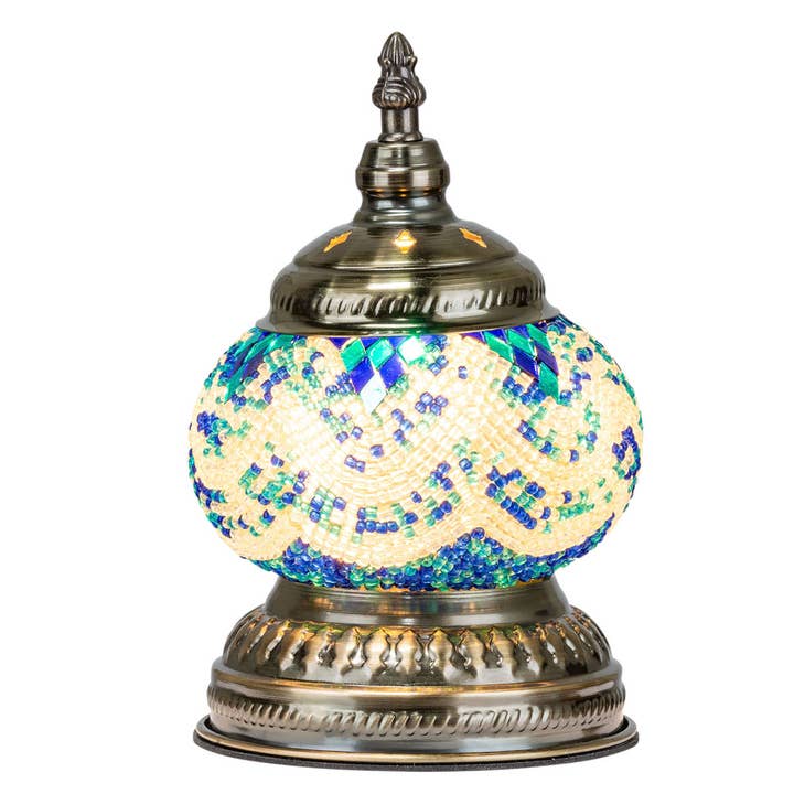 Benjamin International - Wholesale Accent/Desk Lamp - ASSORTED MOSAIC LAMPS WITH LIGHT1