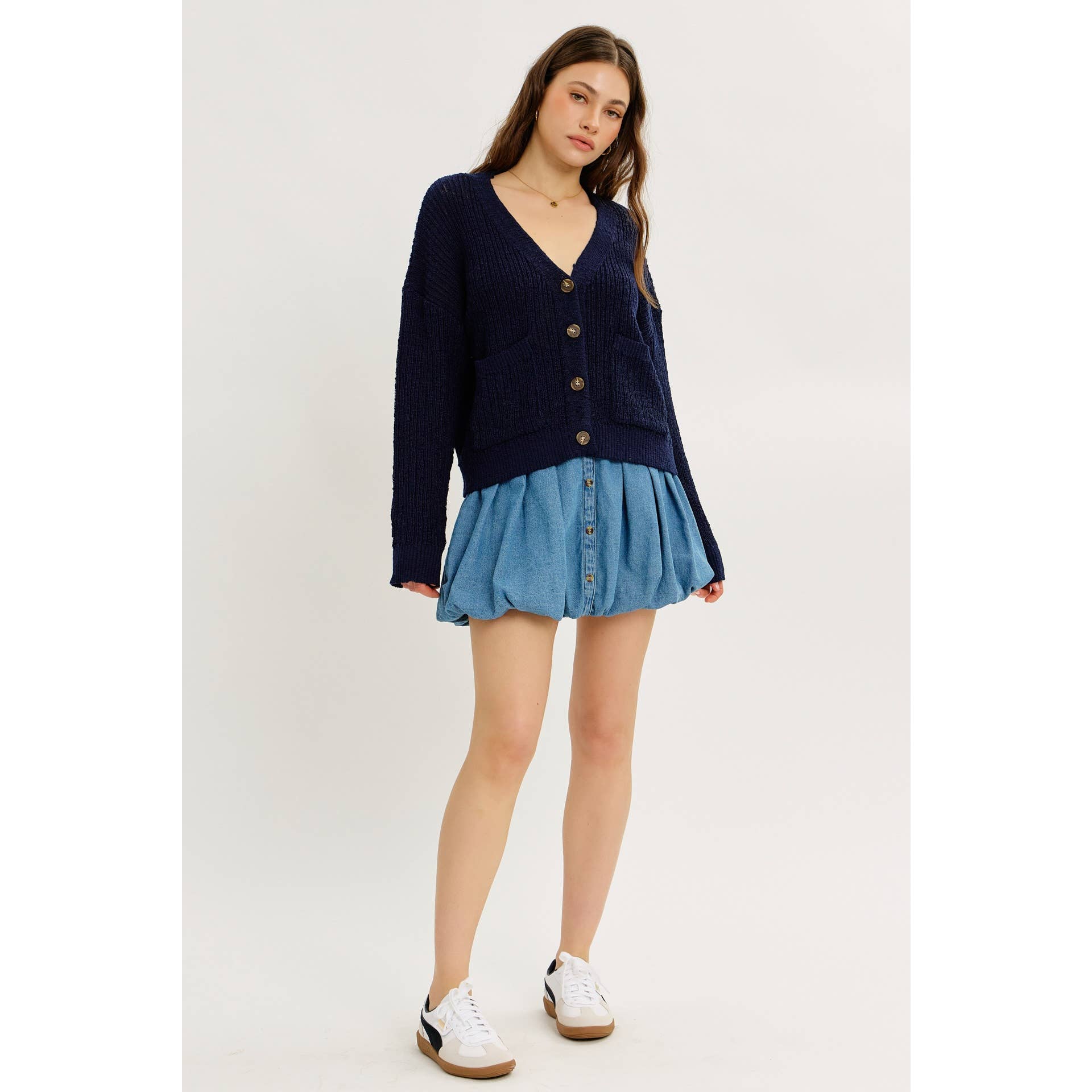 idem ditto – Engroshandel Cardigan - Dame – Ubesværet cool løs sweater-cardigan med lommer22