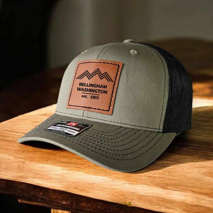 Mtn Peak Design w/your text - Richardson 112 Trucker Hat for wholesale by Mad River