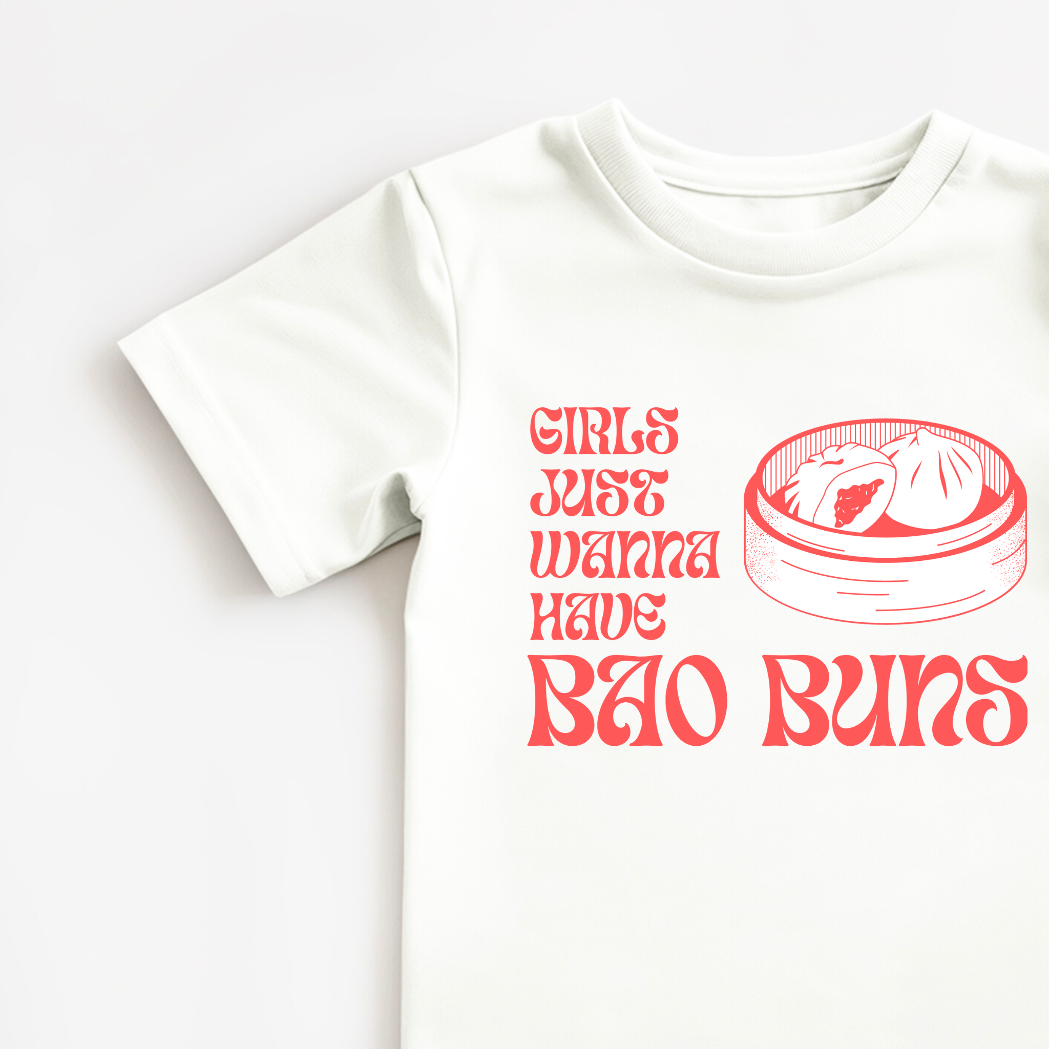 Little Sumo - Wholesale Screen Printed T-Shirt - Kids - GIRLS JUST WANNA HAVE BAO BUNS kids graphic t-shirt
0