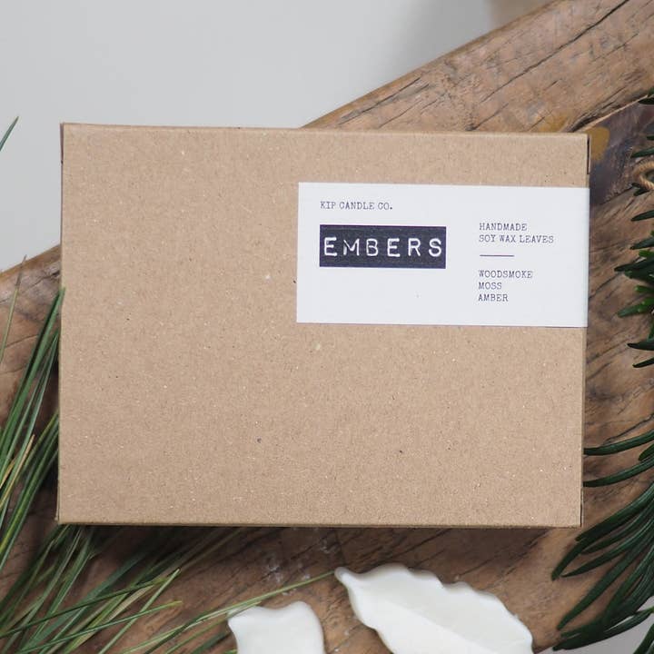 Embers Wax Leaf Melts for wholesale by Kip Candle Co
