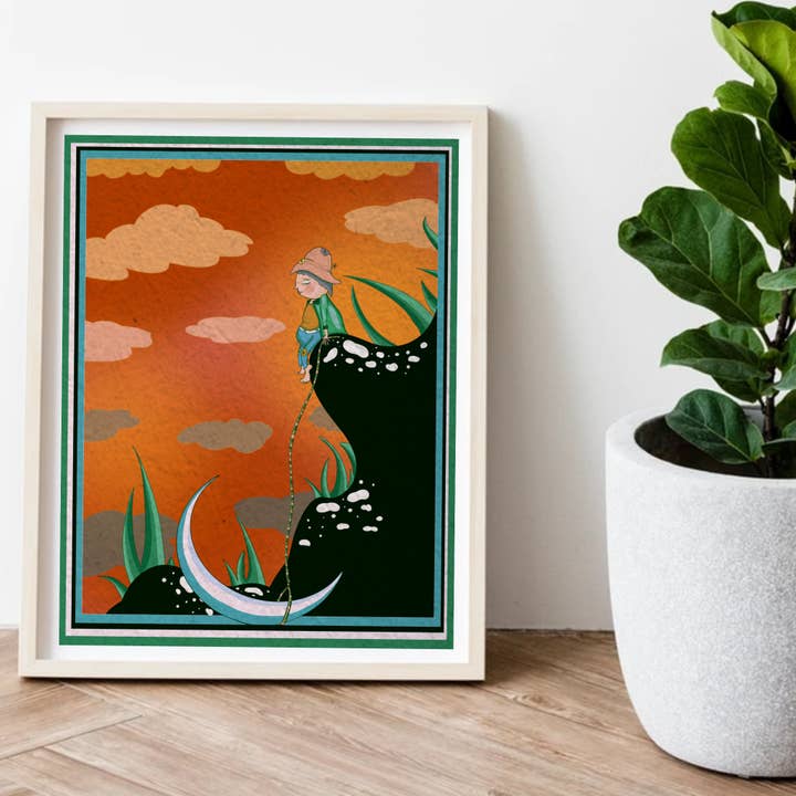 Einsamer Mond Wrangler für den Großhandel von Danielle's Illustrations @danigdoodle