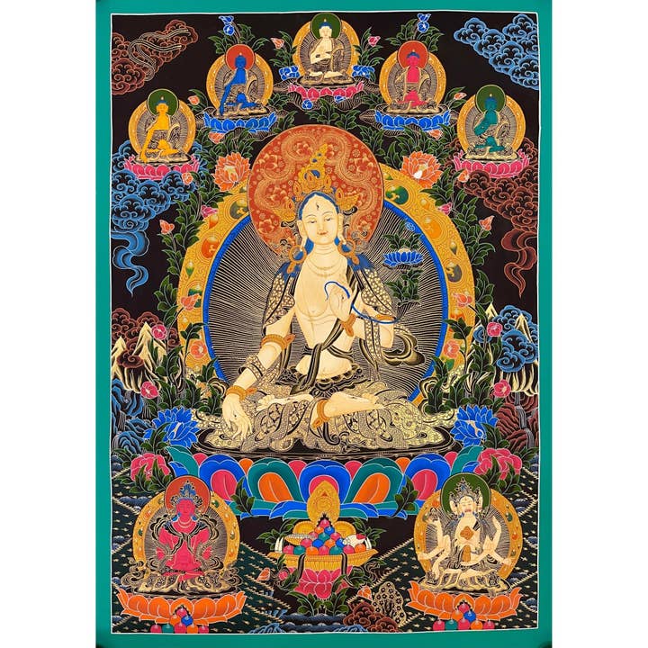 Grande Thangka de Tara Branca por atacado de Art Of Tibet