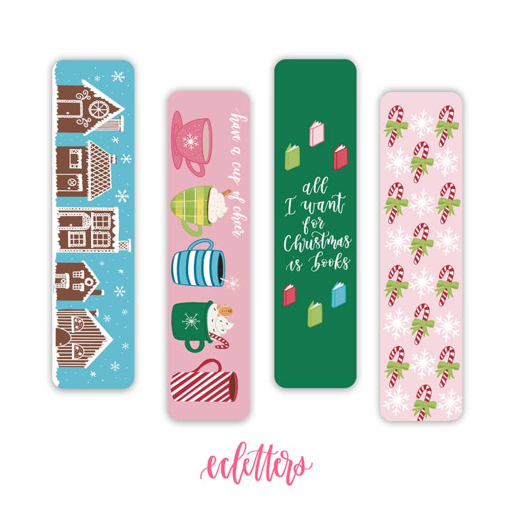 Candy Canes & Snowflakes Christmas Bookmark for wholesale by ECLetters