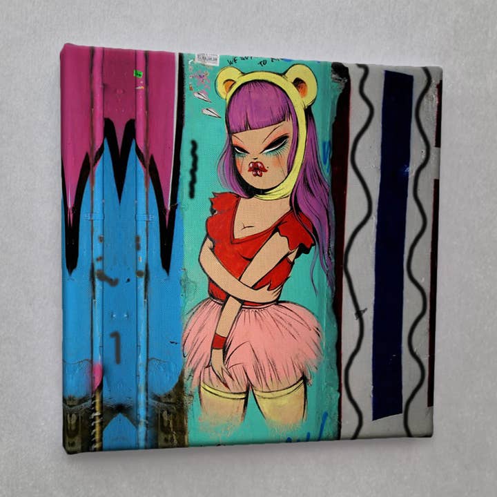 Impression sur toile #00691 Missvan Street Art pour la vente par Eicie