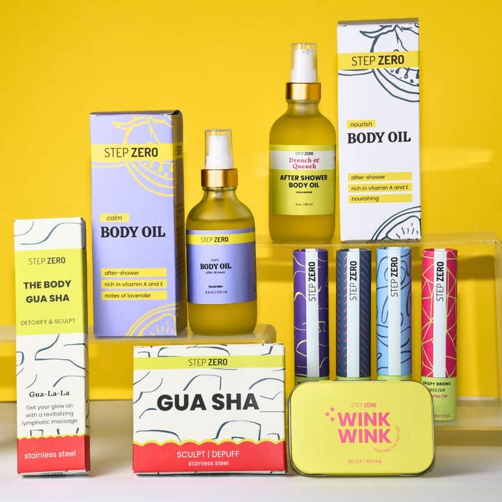 STEP ZERO Skincare - Wholesale Bath/Body Oil - NIGHT - After Shower Body Oil | Drench & Quench3