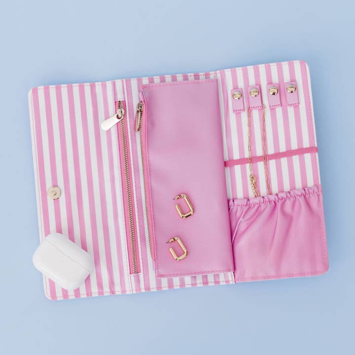 Draper James by Lifeguard Press - Wholesale Jewelry Box/Organizer - Travel Jewelry Organizer, Pink Magnolia1